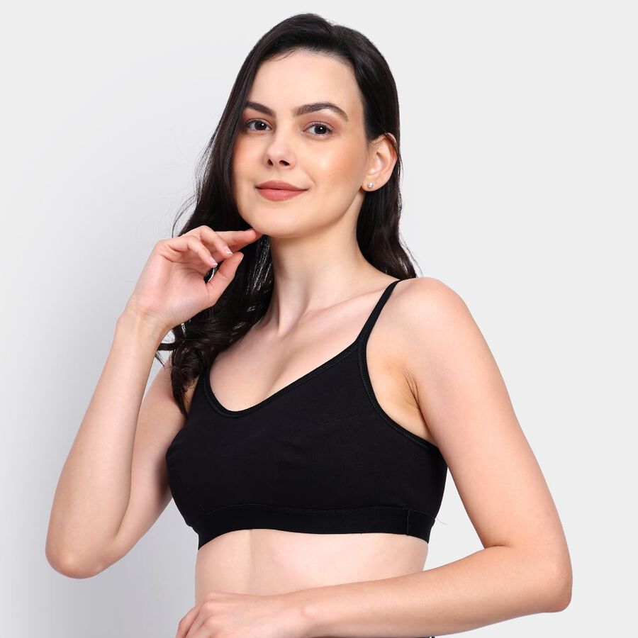 Ladies' Non-Padded Bra, Black, large image number null